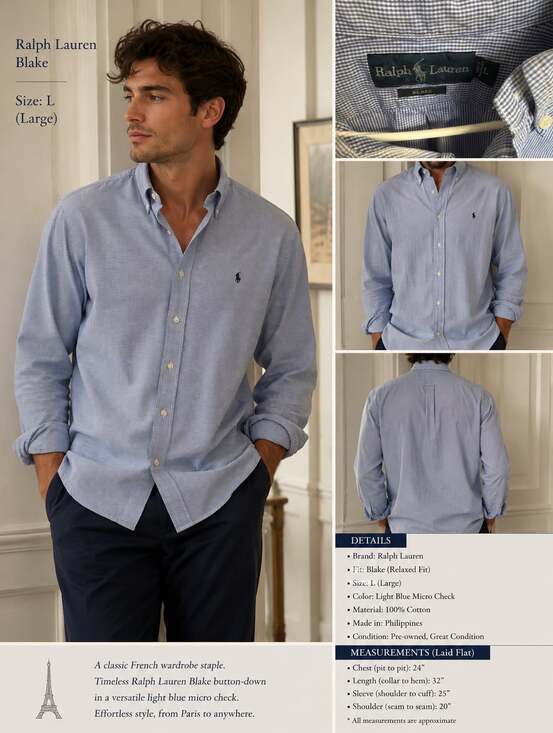 Ralph Lauren Other - Polo Ralph Lauren Blake Relaxed Fit Micro Check Button-Down Shirt